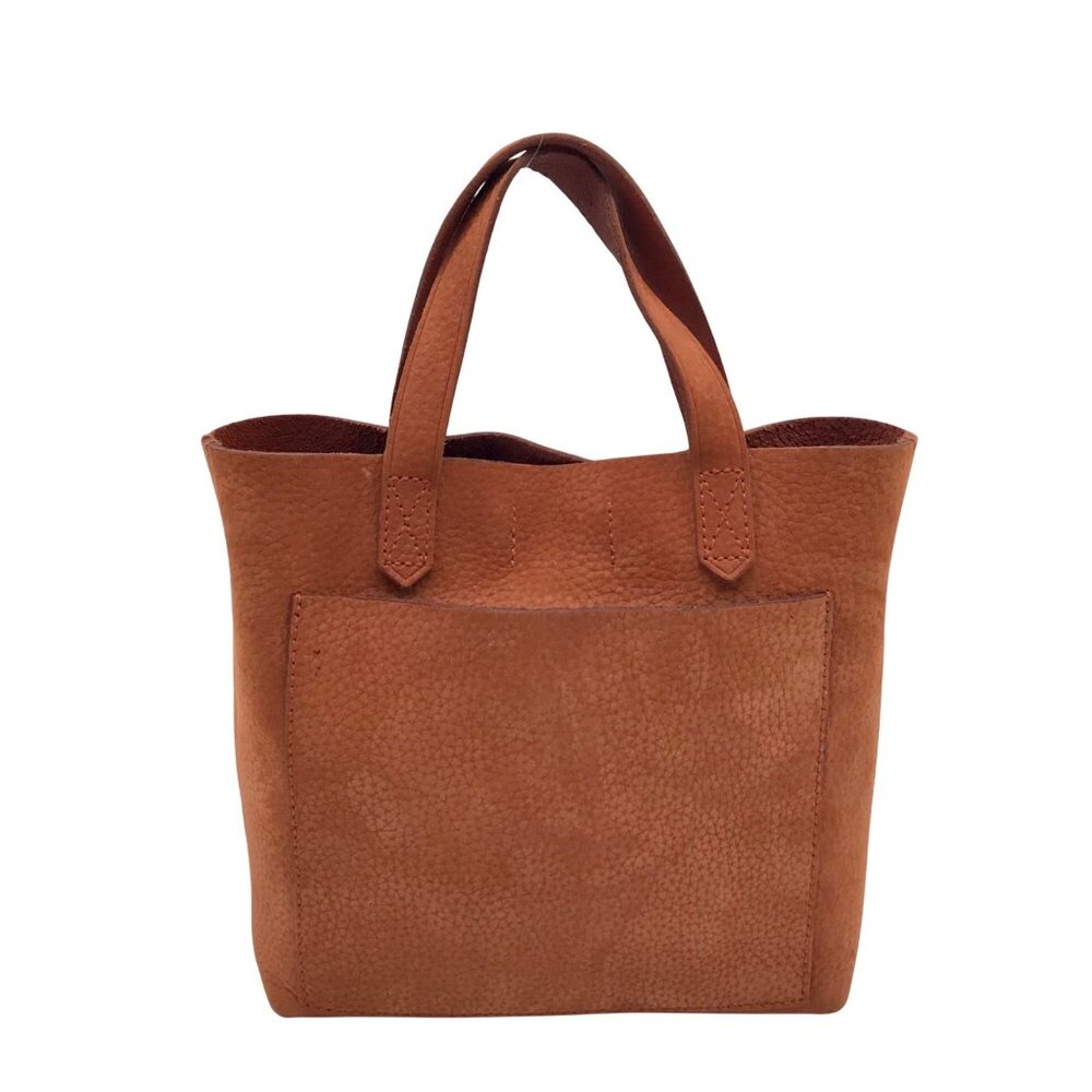 Madewell Brown Suede Zip-Top Transport Crossbody Bag